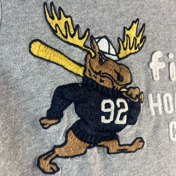 VTG Abercrombie Muscle Baseball Homerun Crew Big Moose Embroidered Tshirt - Picture 3 of 6